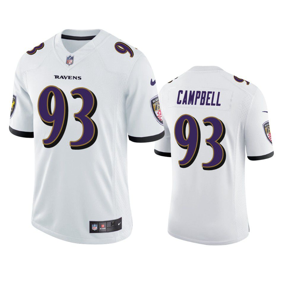 Cheap Men Baltimore Ravens 93 Calais Campbell Nike White Game Player NFL Jersey